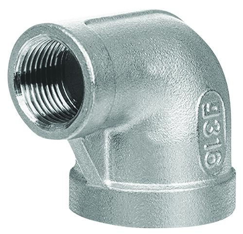 Coude inox 90° à visser F1 réduit F3/4